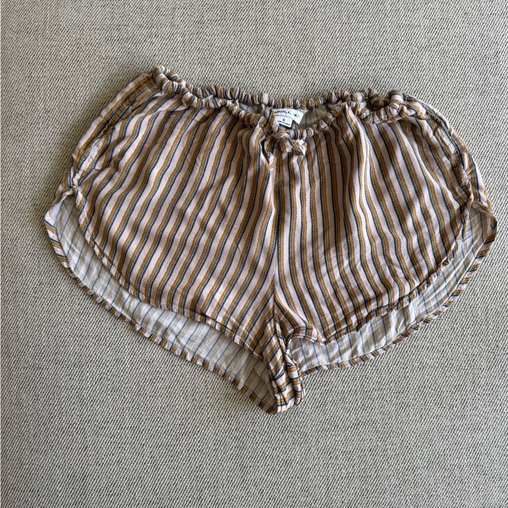 Striped Brown and White Shorts